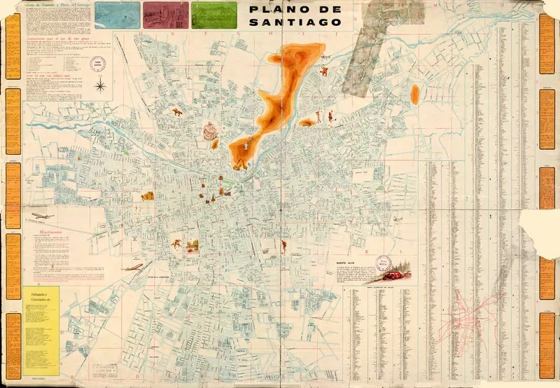 Plano de Santiago guía de turismo. [material cartográfico]: