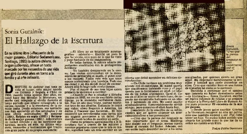 El hallazgo de la escritura  [artículo] Pedro Pablo Guerrero.