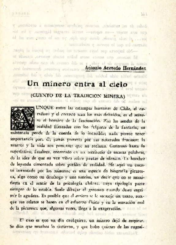 Un minero entra al cielo.  [artículo]