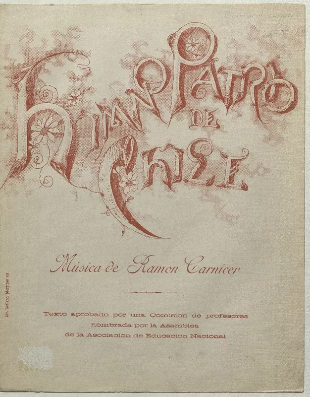 Himno patrio de Chile [para dos voces infantiles y piano en estilo fácil] [música] : música de Ramón Carnicer ; [letra de Eusebio Lillo]