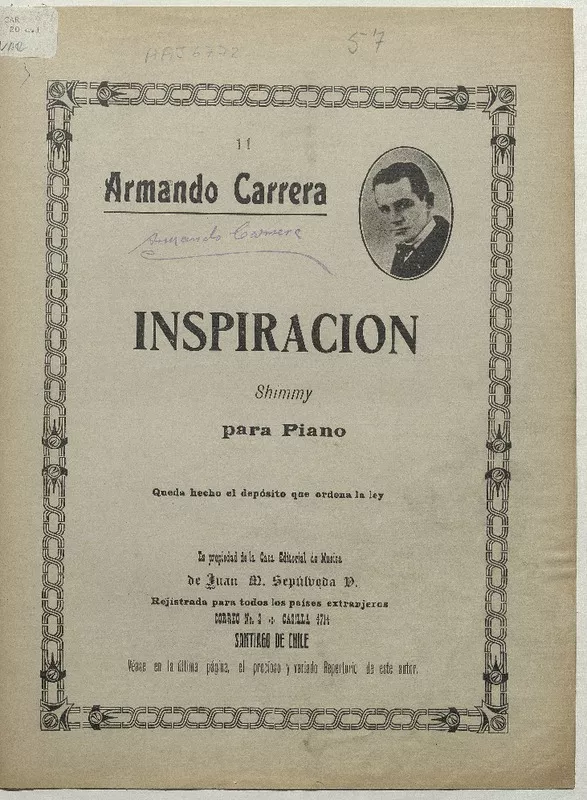 Inspiración shimmy para piano [música] : música Armando Carrera.
