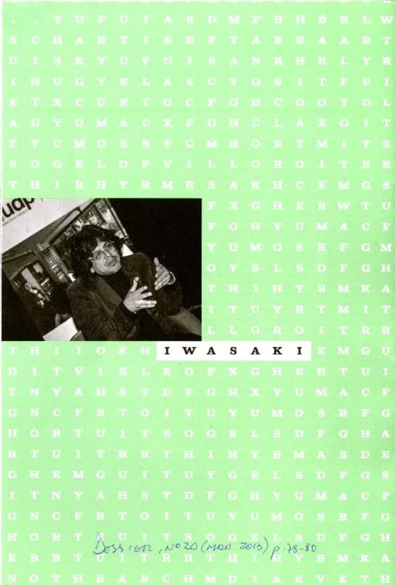¿De dónde es Fernando Iwasaki?  [artículo] Rafael Gumucio