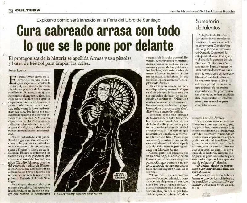 Cura cabreado arrasa con todo lo que se le pone por delante  [artículo] Fabián Llanca