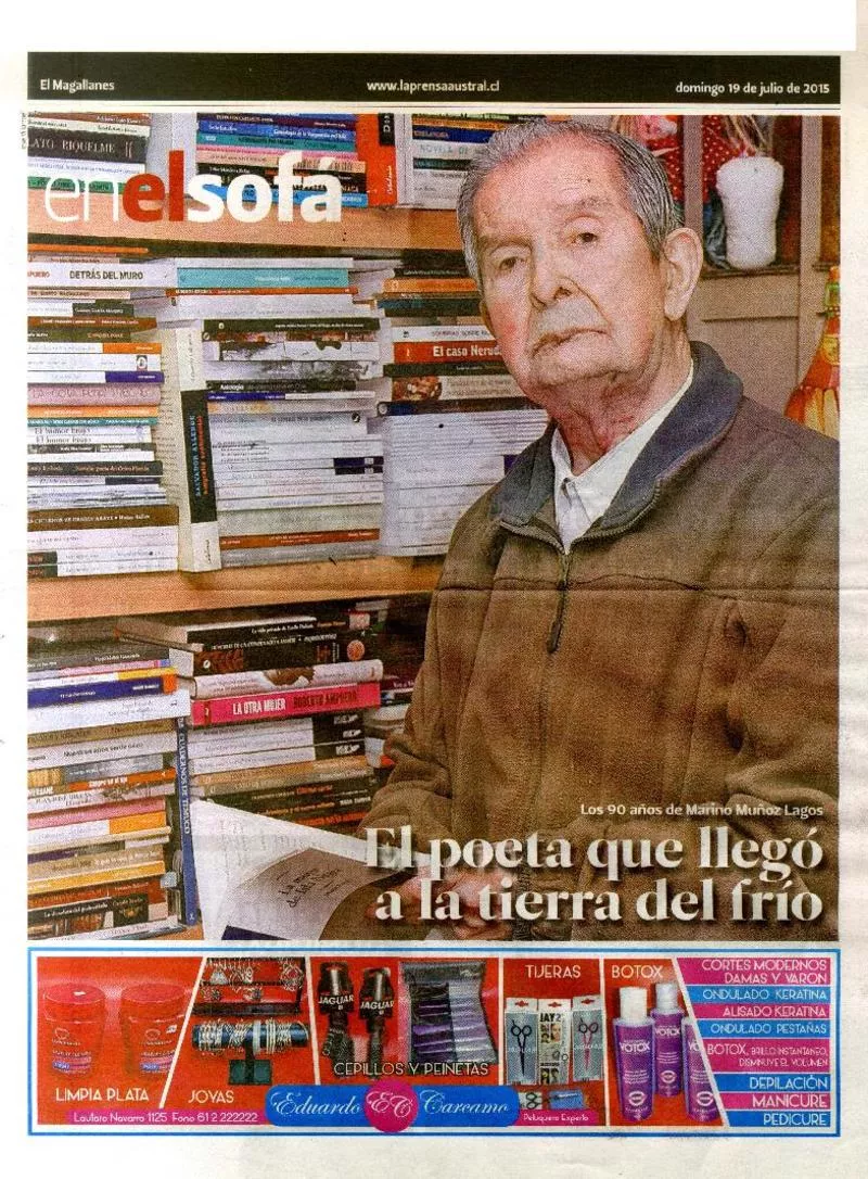 Marino Muñoz Lagos, testigo de las tempestades del autro y de las auroras  [artículo] Mario Isidro Moreno.