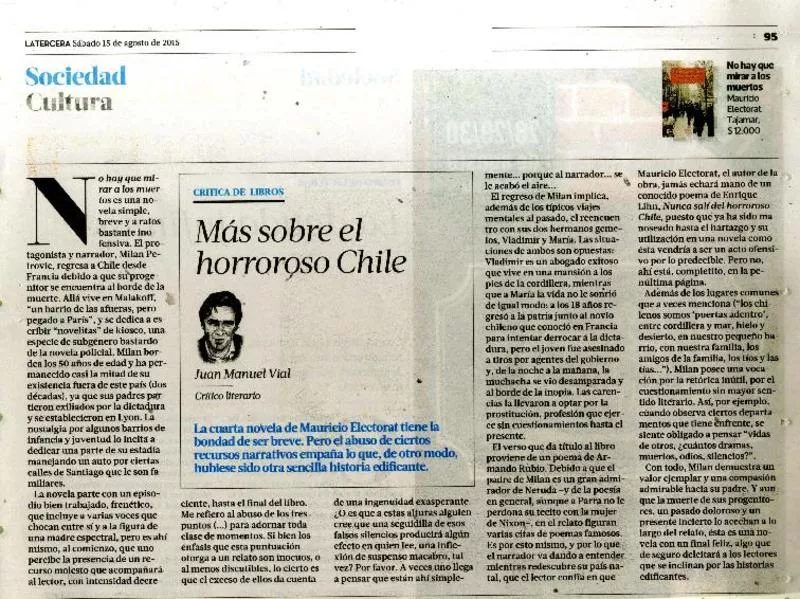Más sobre el horroso Chile  [artículo] Juan Manuel Vial.
