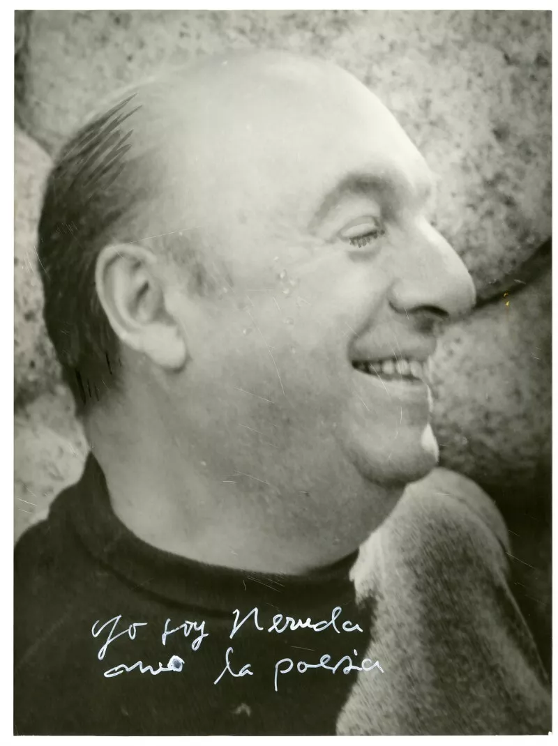 [Retrato de Pablo Neruda]  [fotografía] Bob Borowicz.