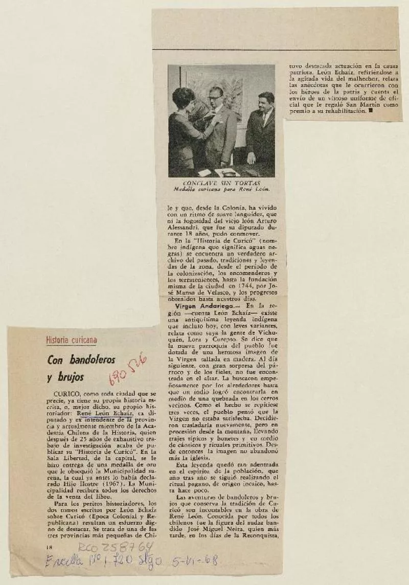 Con bandoleros y brujos.  [artículo]