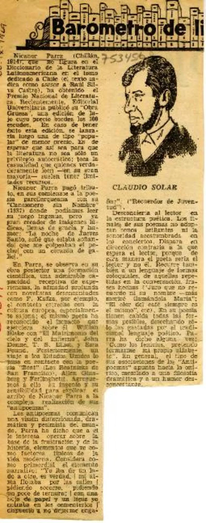Nicanor Parra  [artículo]