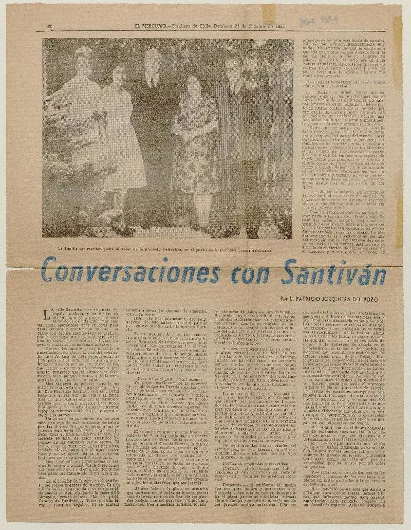 Conversaciones con Santiván [entrevista] [artículo] : Luis Patricio Jorquiera.