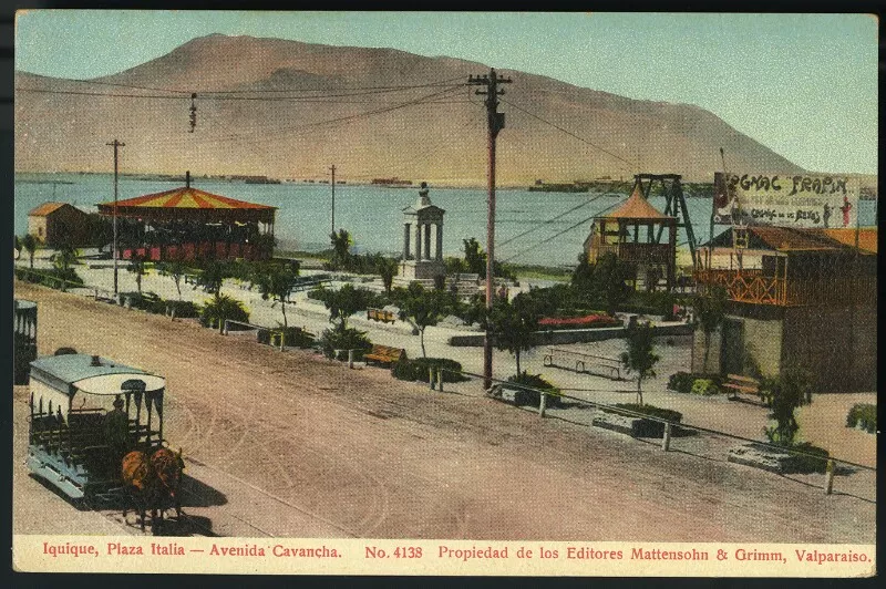 Iquique, Plaza Italia-Avenida Cavancha  [fotografía] Mattensohn & Grimm
