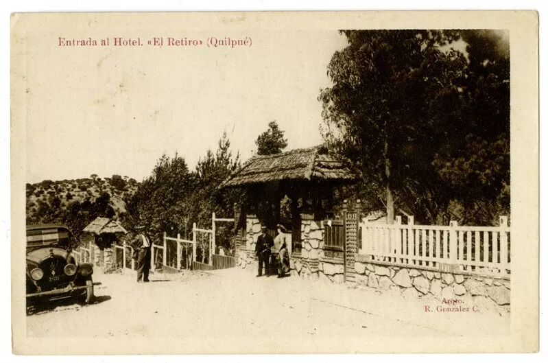 Entrada al Hotel. "El Retiro" (Quilpué)  [fotografía] Imp. Artes y Letras