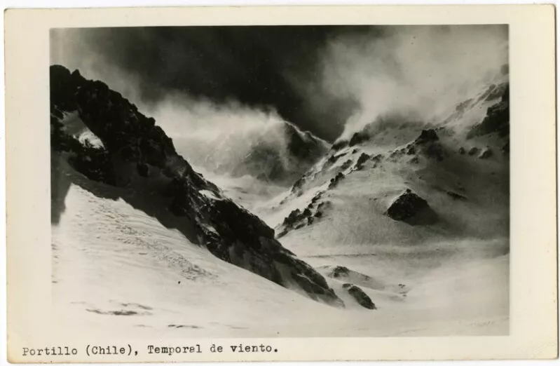 Portillo (Chile), Temporal de viento  [fotografía].