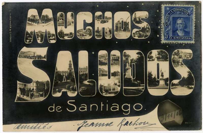 Muchos Saludos de Santiago  [fotografía] C. Kirsinger & Cía.,