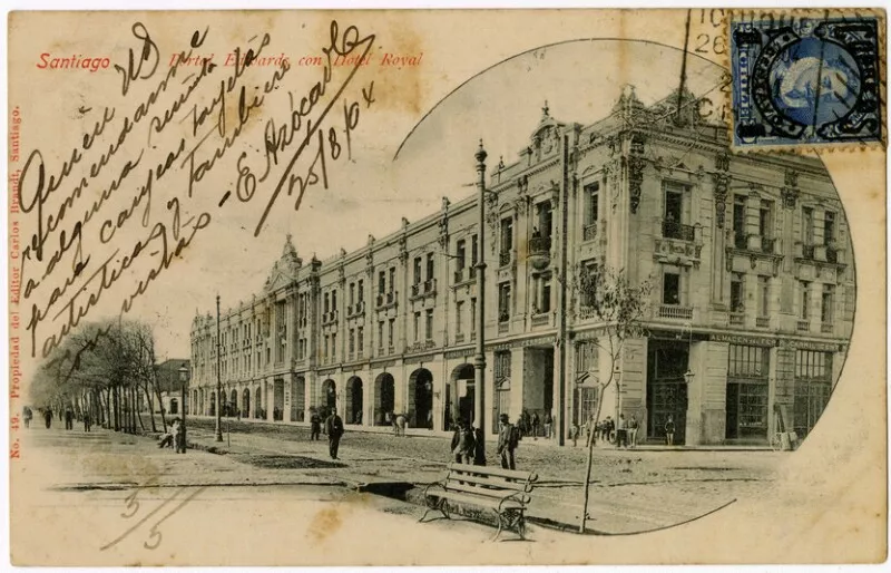 Santiago, Portal Edwards con Hotel Royal  [fotografía] Carlos Brandt.