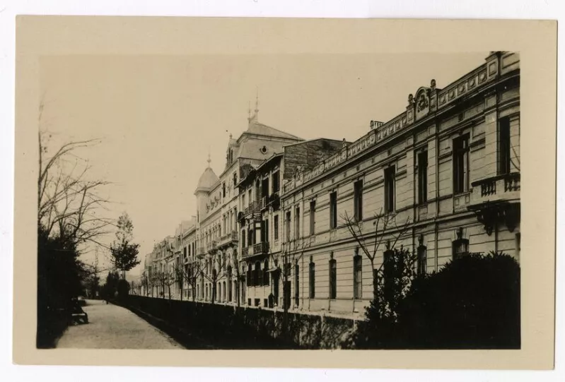 Chile - Santiago. Street in the better class residential section of the city  [fotografía] The Hispanic Society of America.