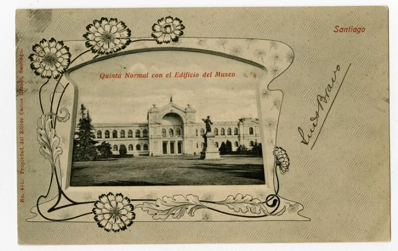 Quinta Normal con el Edificio del Museo  [fotografía] Carlos Brandt.