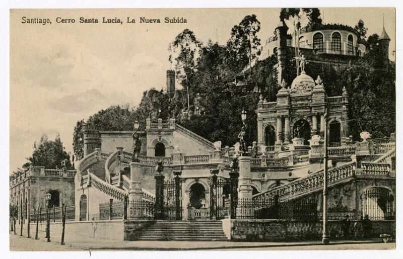 Santiago, Cerro Santa Lucía, La Nueva Subida  [fotografía] C. Kirsinger & Cia.