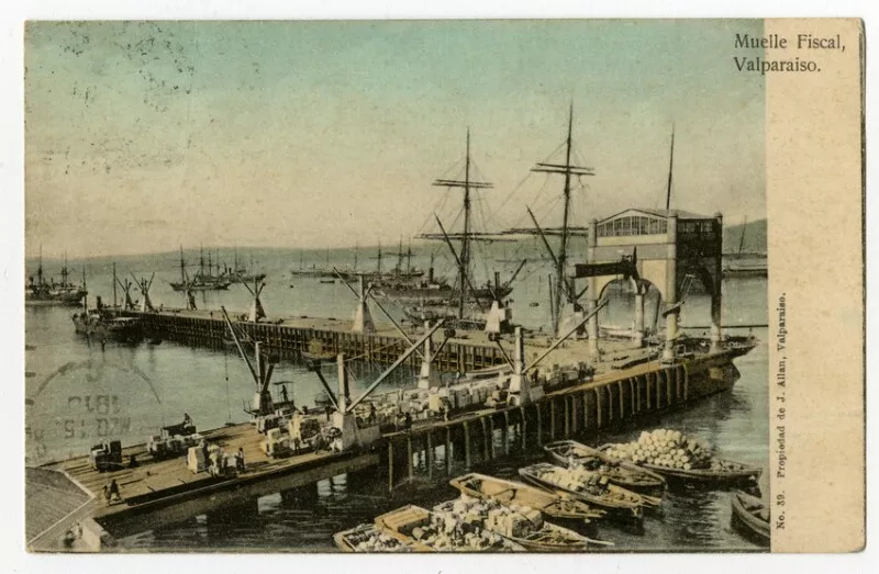 Muelle fiscal, Valparaiso  [fotografía] J. Allan.
