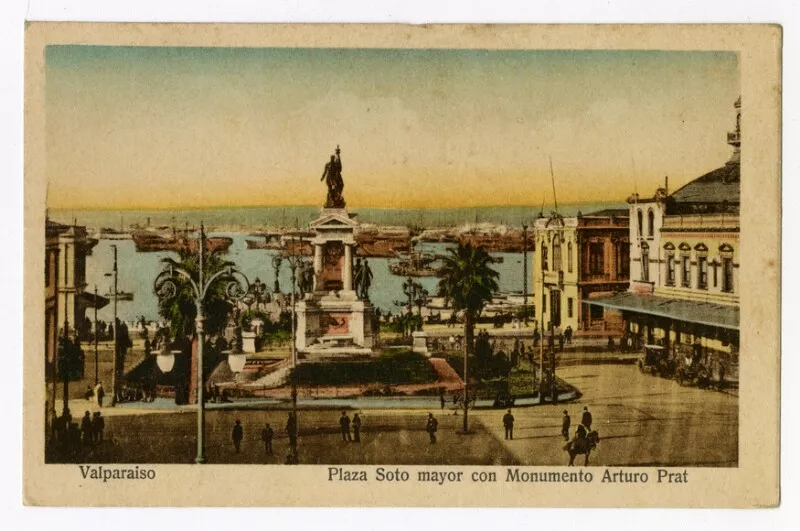 Valparaiso, Plaza Soto mayor con Monumento Arturo Prat  [fotografía] Grimm & Kern.