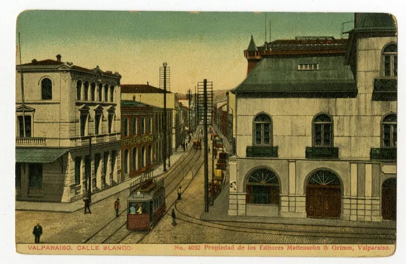 Valparaiso, Calle Blanco  [fotografía] Mattensohn & Grimm.