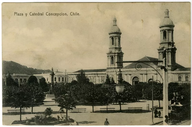 Plaza y Catedral Concepcion, Chile  [fotografía] J. Allan.