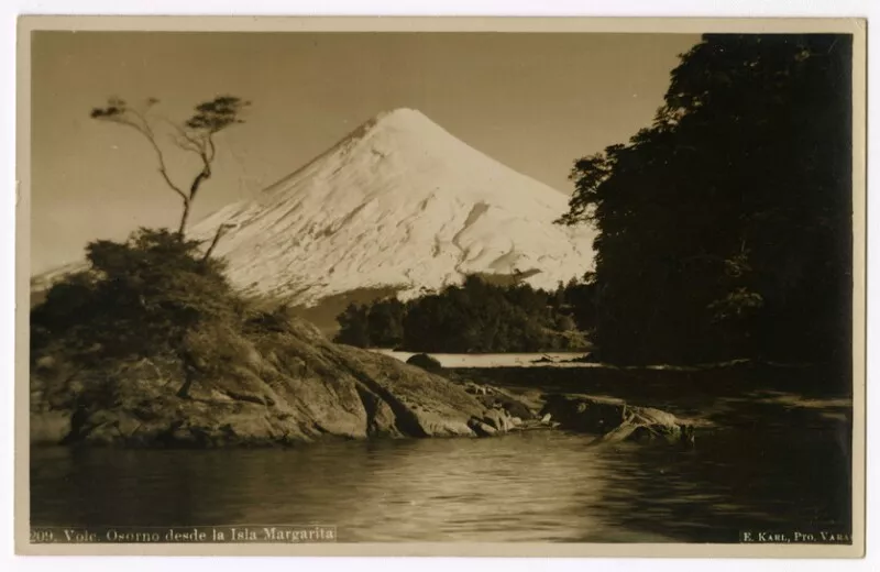 209. Volc. Osorno desde la Isla Margarita  [fotografía] E. Karl.