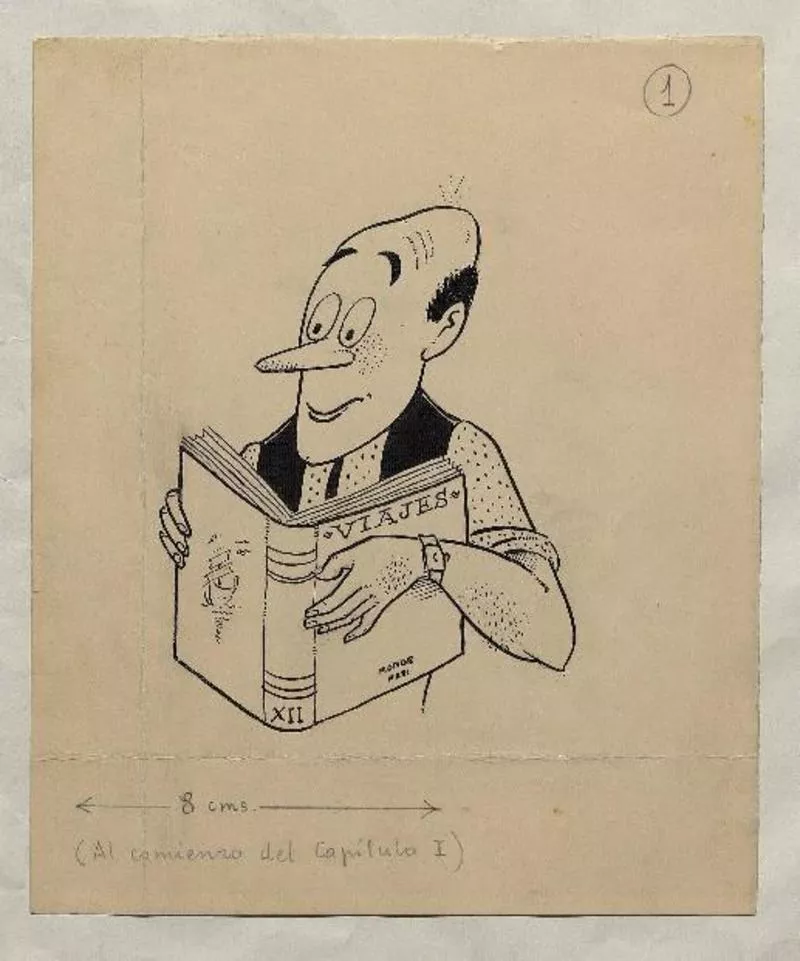 [Ilustraciones libro Los anteojos del Dr.Olid]  [dibujo] Darío Carmona de la Puente.