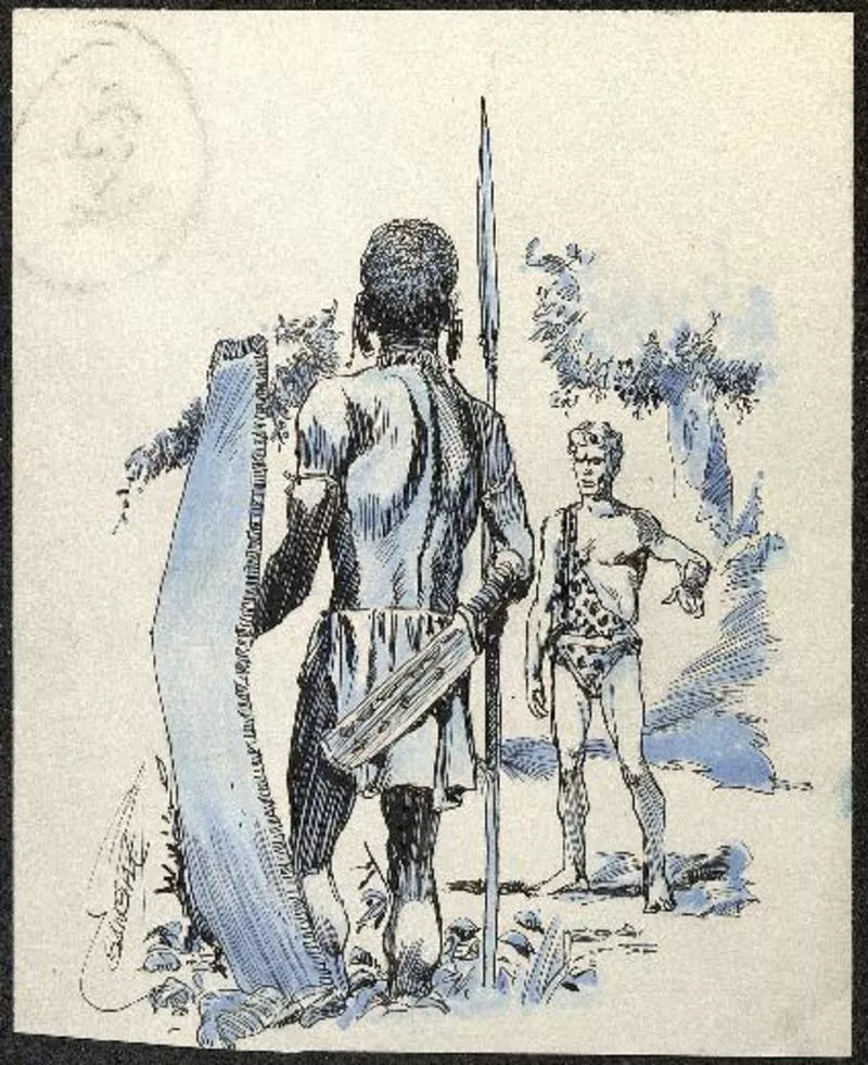 [Dibujos para la historieta Wanda]  [dibujo] Víctor De La Fuente.