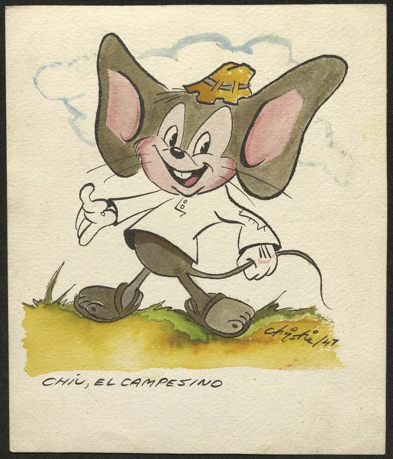 [Ilustración libro Chiu, el campesino]  [dibujo] : Jorge Christie.
