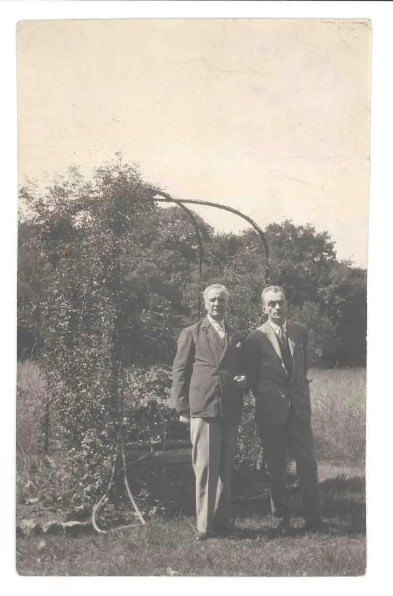 Augusto d'Halmar y Oscar Milosz.  [Fotografía].