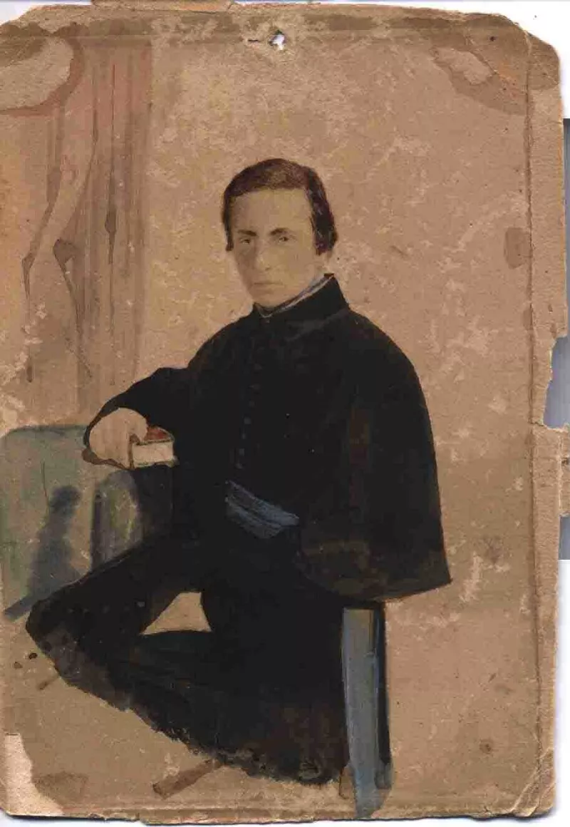 Retrato en acuarela de Augusto d'Halmar  [Fotografía].