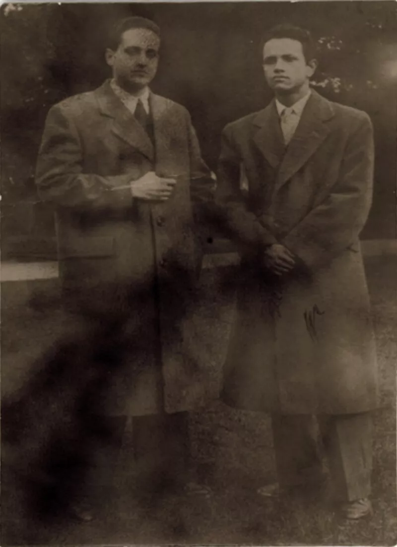 Miguel Arteche y Salvador Murillo  [fotografía].
