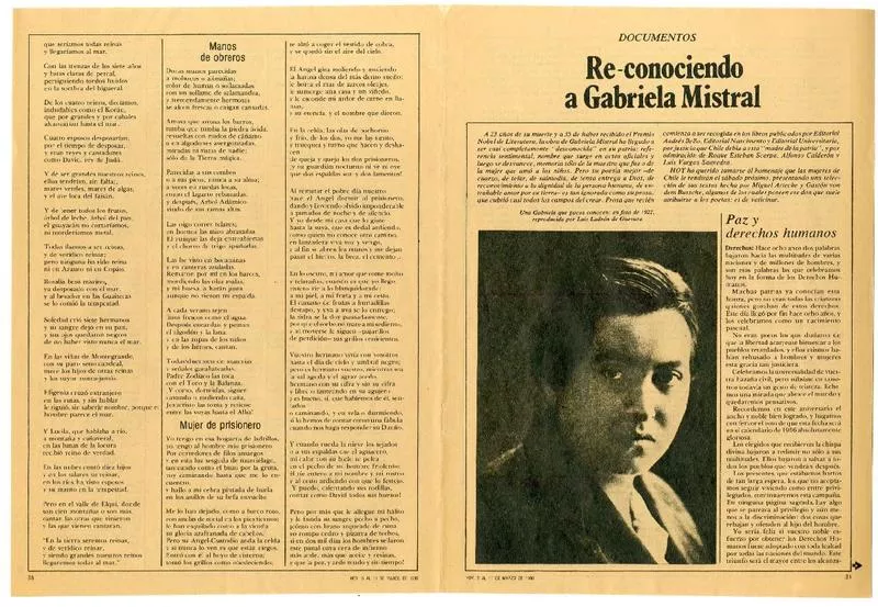 [Artículos de prensa sobre Gabriela Mistral]  [artículo].