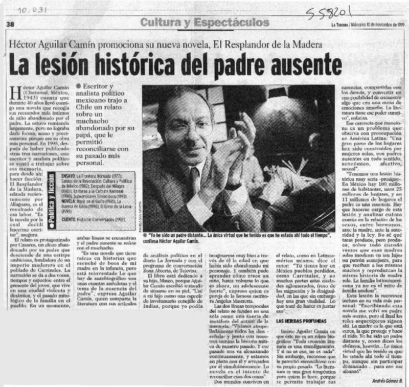 La lesión histórica del padre ausente  [artículo] Andrés Gómez B.