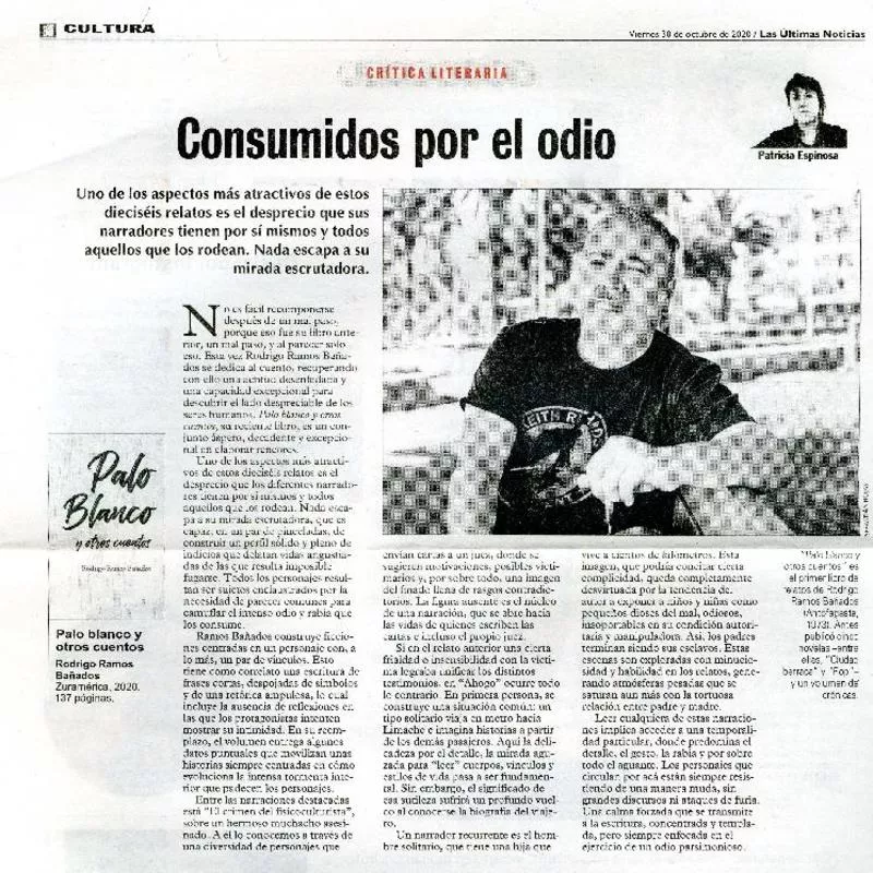 Consumidos por el odio  [artículo] Patricia Espinosa