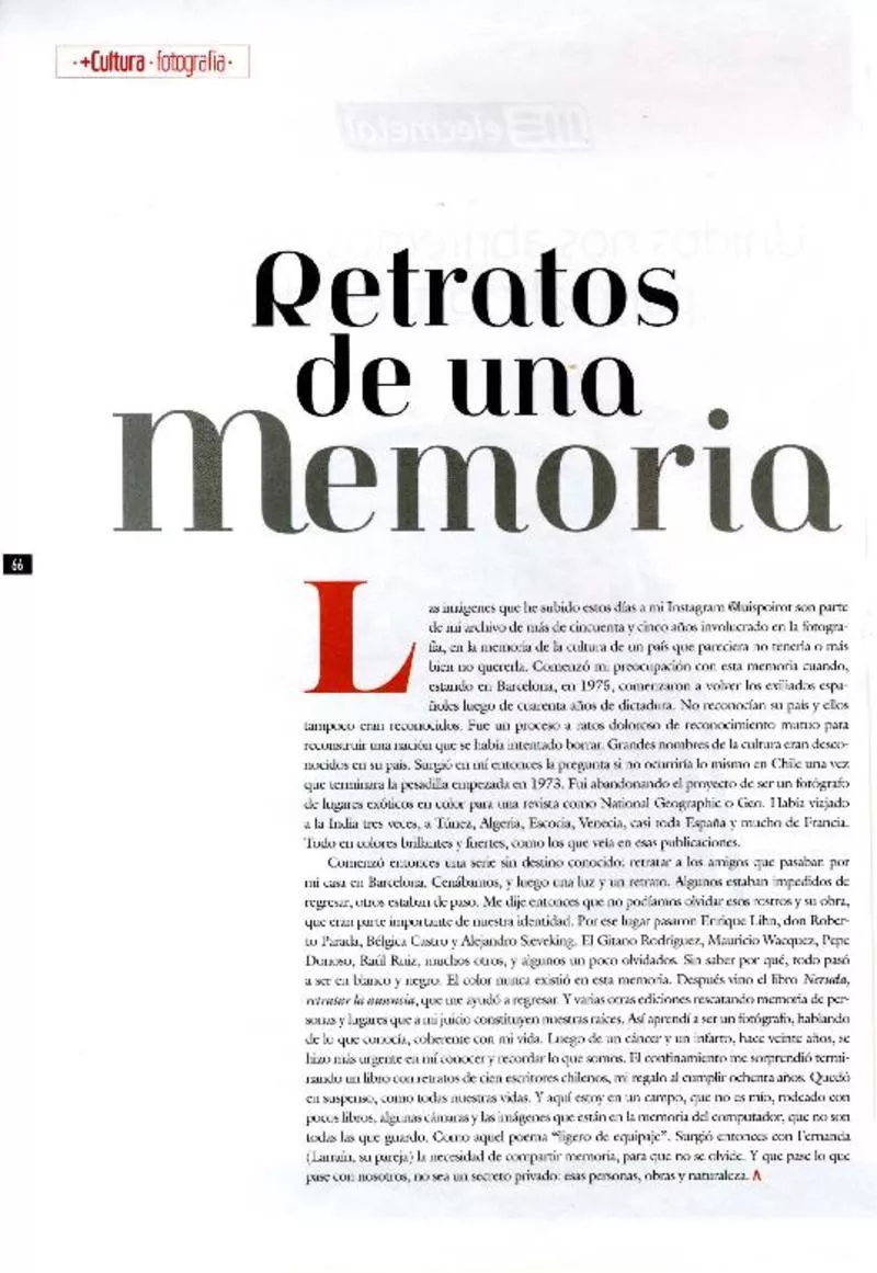Retratos de una memoria.  [artículo]