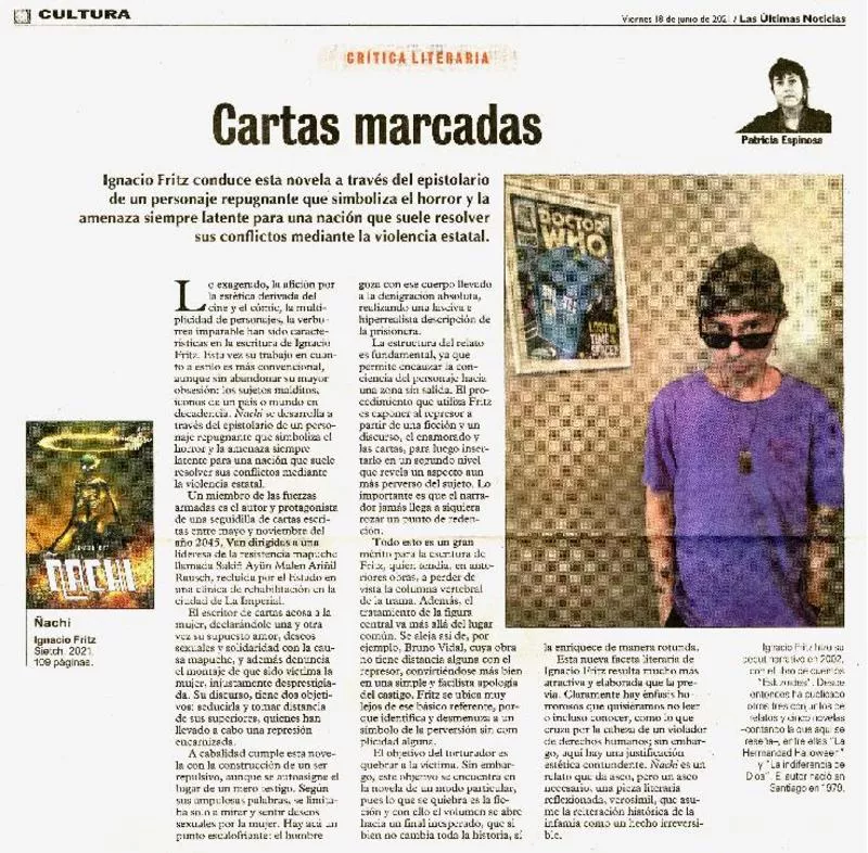 Cartas marcadas  [artículo] Patricia Espinosa.