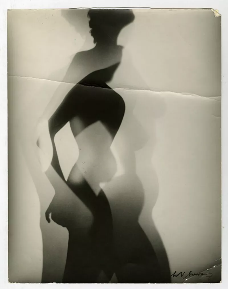 Desnudo [femenino, doble exposición]  [fotografía] Bob Borowicz.