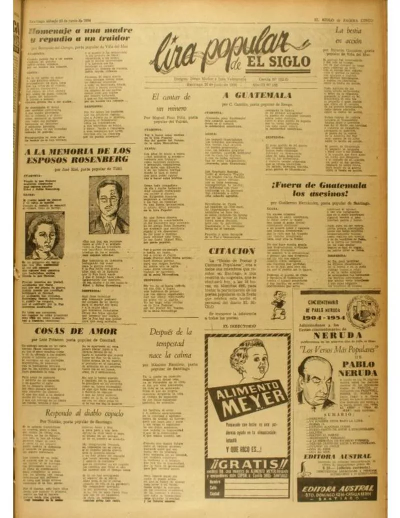 Homenaje a una madre y repudio a un traidor  [artículo] Reinaldo del Campo.