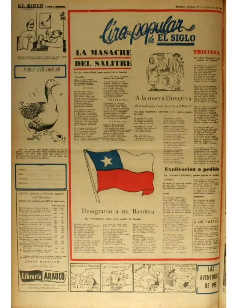 La masacre del salitre  [artículo] El Indio Mora.