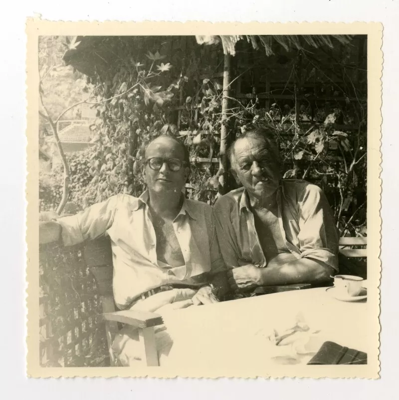 Salvador Reyes y Blaise Cendrars  [Fotografía].