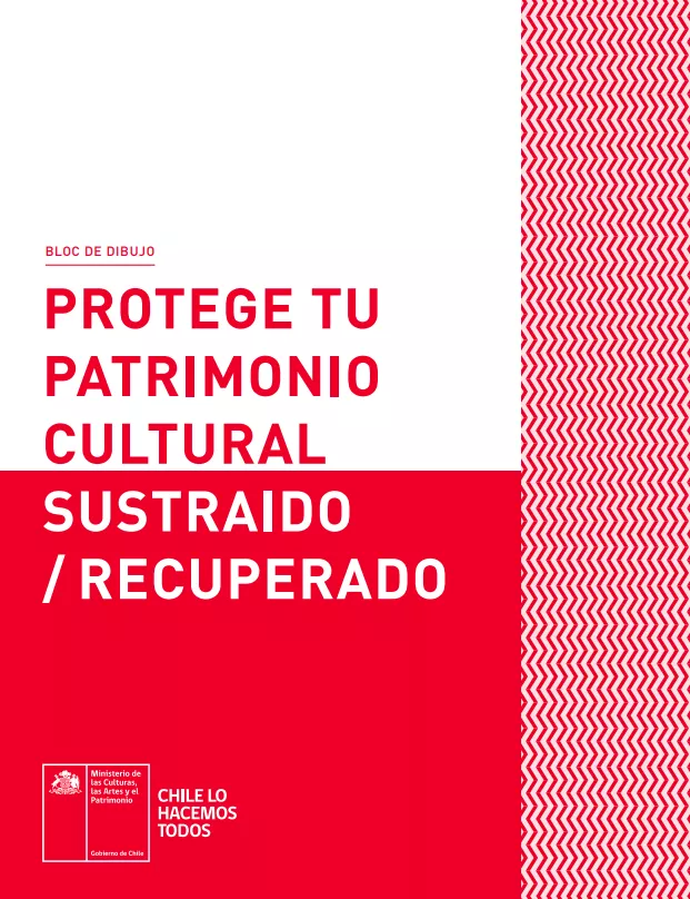Bloc de dibujo "Protege tu patrimonio cultural: sustraído/recuperado"