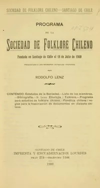 Sociedad de Folklore Chileno (1909-1913)