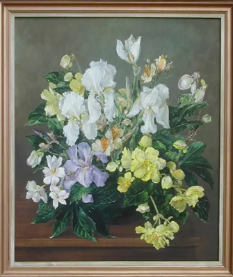 Begonias, lirios y alstroemerias
