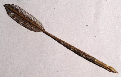 Pluma con que se firmó el protocolo de Washington