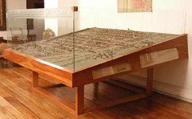 Maqueta de Santiago hacia 1820