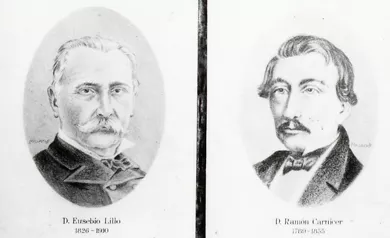 Retratos de busto de Don Eusebio Lillo y Don Ramón Carnicer