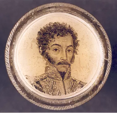 Miniatura del retrato de Simón Bolivar