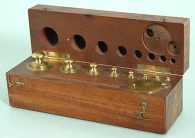 Caja para juego de pesas