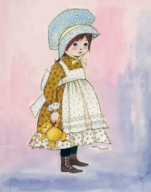 "Niña con peluche en mano" Portada "El Peneca"